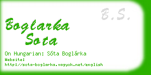 boglarka sota business card